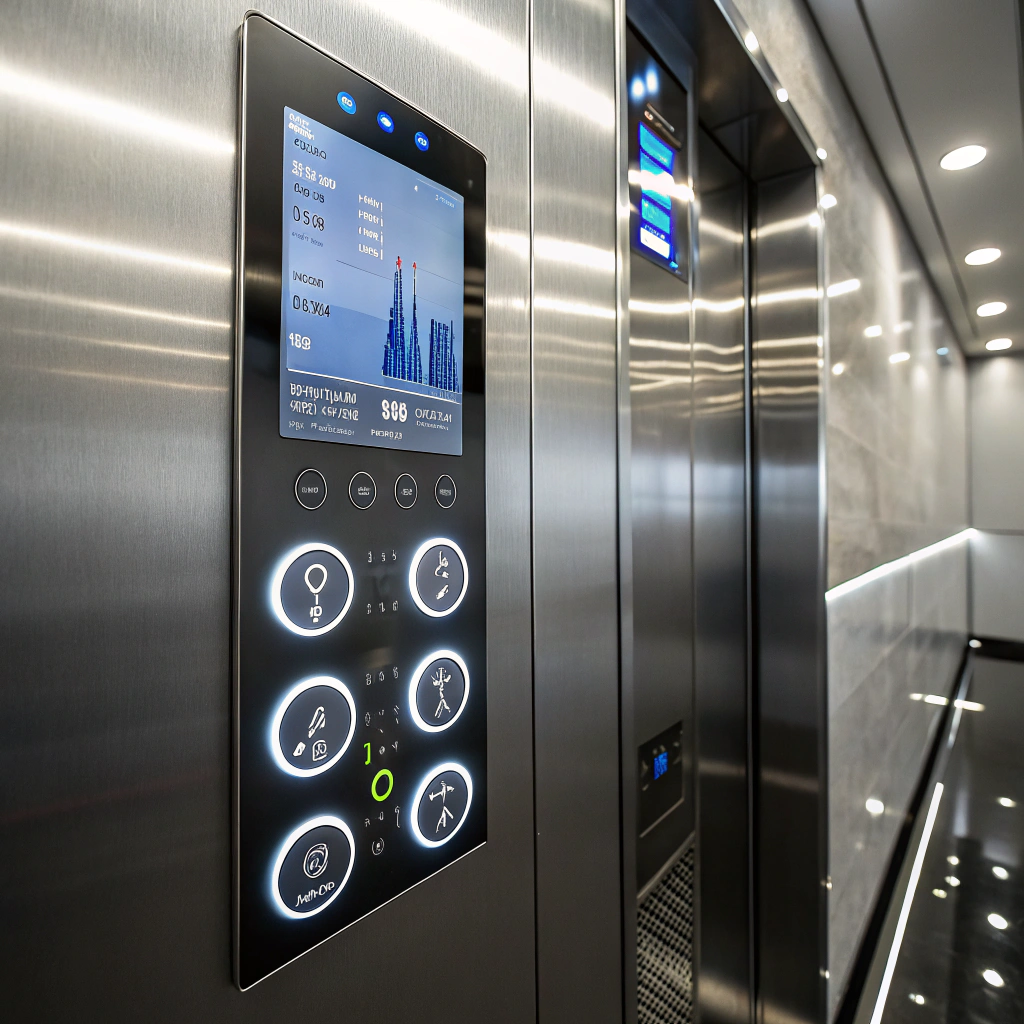 Modern elevator control panel interface
